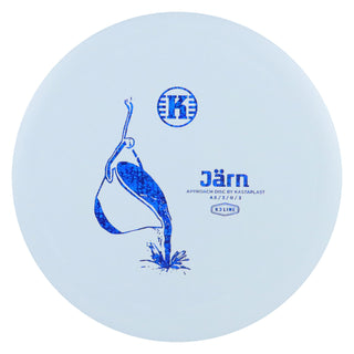 Kastaplast Disc Golf K3 Jarn Putter 4.5/3/0/3 Powder Blue/Blue Shapes 171 grams