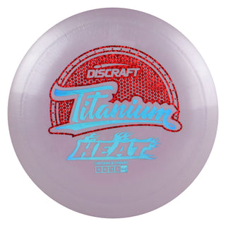 Discraft Disc Golf Titanium Heat Distance Driver 9/6/-3/1 Pink/Red Shapes/Blue Holo 173-174g