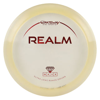 Gateway Disc Golf Diamond Realm Distance Driver 12/5/-1/3 Clear/Red 175 grams
