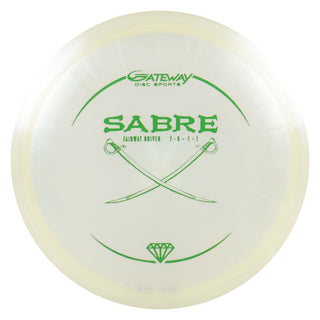 Gateway Disc Golf Diamond Sabre Fairway Driver 7/6/-1/1 Clear/Green 165 grams
