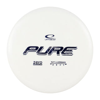 Latitude 64 Disc Golf Zero Medium Pure Putter 3/3/-1/1 White/Blue 175 grams