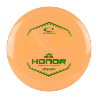 Latitude 64 Disc Golf Royal Grand Honor Fairway Driver 9/5/0/2.5 Peach/Green 173 grams