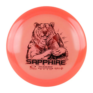 Latitude 64 Disc Golf Opto Air Sapphire Distance Driver 10/6/-2/1.5 Bubblegum/Red 159 grams