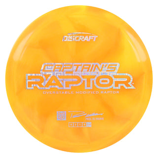 Discraft Disc Golf 2025 Ulibarri Captain's Z Swirl Raptor Fairway Driver 9/3/1/4 Mango/Cubic Prisms 173-174g