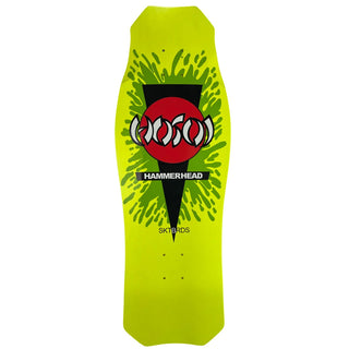 Hosoi Skateboard Deck Neon OG Hammerhead Splat Yellow 10.5" x 31" Old School
