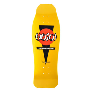 Hosoi Skateboard Deck Hammerhead Double Kick Yellow 10.25" x 31" Old School