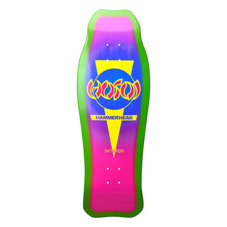 Hosoi Skateboard Deck Hammerhead Double Kick Sunburst Pink 10.25" x 31" Old School