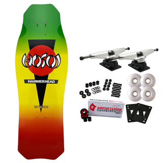 Hosoi Skateboard Complete OG Hammerhead Rasta 10.5" x 31" Old School