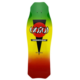 Hosoi Skateboard Deck OG Hammerhead Rasta 10.5" x 31" Old School