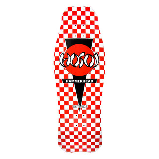 Hosoi Skateboard Deck OG Hammerhead Checkerboard Red 10.5" x 31" Old School