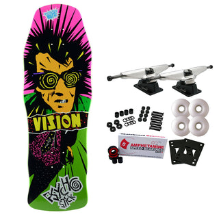 Vision Skateboard Complete Original Psycho Stick Lime 10" x 30" Old School