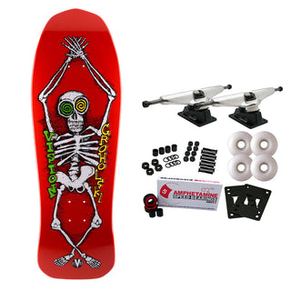 Vision Skateboard Complete Groholski Skeleton Red 10.25" x 30" Old School