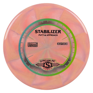 Streamline Disc Golf Cosmic Neutron Stabilizer Putter 3/3.5/0/3 Peach/Blue Gold 174 grams