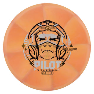 Streamline Disc Golf Cosmic Electron Pilot Putter 2/5/0/1 Mango/Gold 171 grams