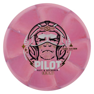 Streamline Disc Golf Cosmic Electron Pilot Putter 2/5/0/1 Dark Pink/Gold 171 grams