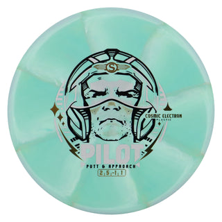 Streamline Disc Golf Cosmic Electron Pilot Putter 2/5/0/1 Mint/Gold 171 grams