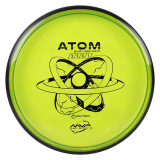MVP Disc Golf Proton Atom Putter 3/3/0/1 DayGlo 172 grams