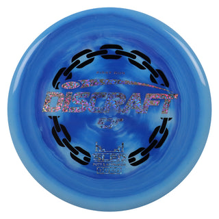 Discraft Disc Golf First Run ESP Sled Putt and Approach 3/2/-1/2 Blue/Holo Shapes 176 grams