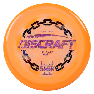 Discraft Disc Golf First Run ESP Sled Putt and Approach 3/2/-1/2 Mango/Pink Hearts 176 grams