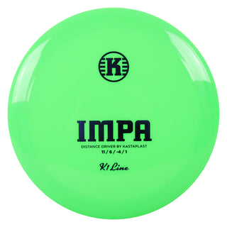 Kastaplast Disc Golf K1 Impa Distance Driver 11/6/-4/1 Green/Indigo 173 grams