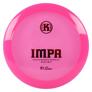 Kastaplast Disc Golf K1 Impa Distance Driver 11/6/-4/1 Pink/Red 171 grams