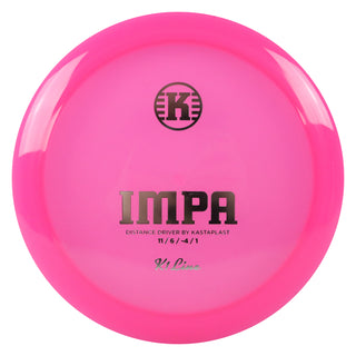 Kastaplast Disc Golf K1 Impa Distance Driver 11/6/-4/1 Pink/Silver 173 grams