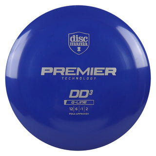 Discmania Disc Golf Premier Q-Line DD3 Distance Driver 12/6/-1/2 Blue/Silver 174 grams