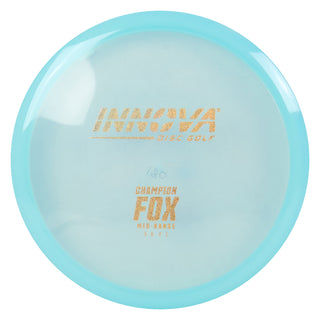 Innova Disc Golf Champion Fox Midrange Disc 5/6/-2/1 Light Blue/Gold Shimmer 180 grams