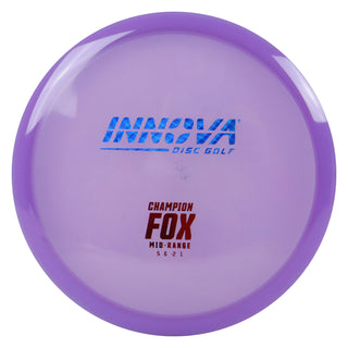Innova Disc Golf Champion Fox Midrange Disc 5/6/-2/1 Purple/Blue Prisms Red 177 grams