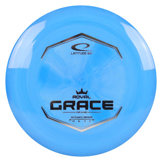Latitude 64 Disc Golf Royal Grand Grace Distance Driver 11/6/-1/2 Blue/Silver 175 grams