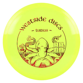Westside Disc Golf VIP Ice Tursas Midrange 5/5/-2/1 Yellow/Red Shatter 178 grams