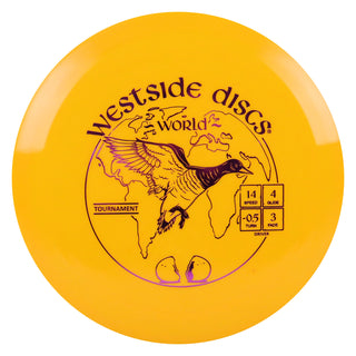 Westside Disc Golf Tournament World Distance Driver 14/4/-0.5/3 Mango/Purple 171 grams