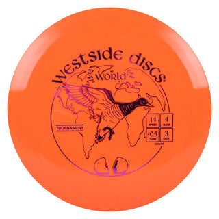 Westside Disc Golf Tournament World Distance Driver 14/4/-0.5/3 Orange/Purple 173 grams