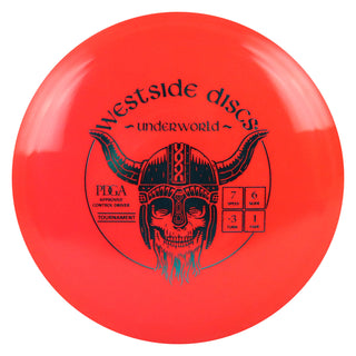 Westside Disc Golf Tournament Underworld Fairway Driver 7/6/-3-/1 Red/Turquoise 171 grams