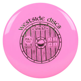 Westside Disc Golf Tournament Shield Putter 3/3/0/1 Pink/Green 174 grams