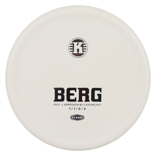 Kastaplast Disc Golf K3 Hard Berg Putter 1/1/0/2 White/Silver 174 grams-