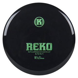 Kastaplast Disc Golf K1 Reko Putter 3/3/0/1 Black/Green Shimmer 175 grams