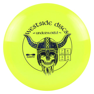 Westside Disc Golf Elasto Underworld Fairway Driver 7/6/-3-/1 Yellow/Navy 175 grams