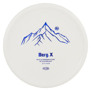 Kastaplast Disc Golf K3 Berg X Putter 1/1/1/2 White/Blue Shapes 173 grams