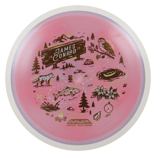 MVP Disc Sports James Conrad Team Series Fission Trail Distance Driver Slate Dark Red 158 grams