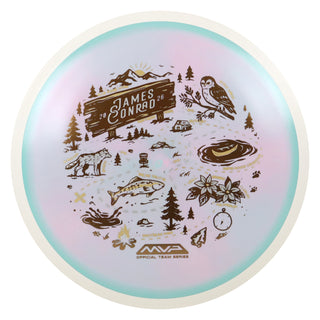 MVP Disc Sports James Conrad Team Series Fission Trail Distance Driver Teal Pink 163 grams