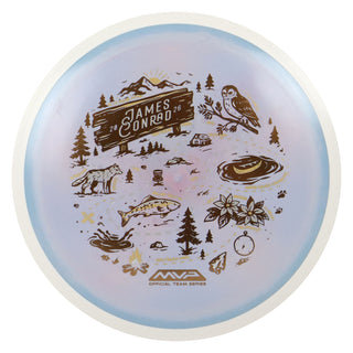 MVP Disc Sports James Conrad Team Series Fission Trail Distance Driver Slate Blue Pink 148 grams
