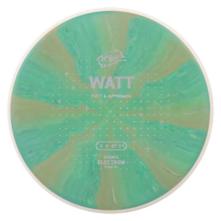 MVP Discs Sports Project Lab Coat Cosmic Electron Watt Putt and Approach 2/5/-0.5/0.5 Green Orange 173 grams