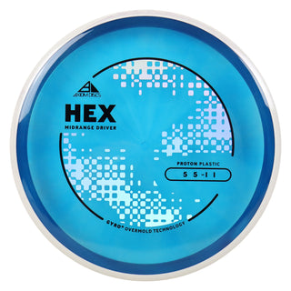 Axiom Discs Project Lab Coat Proton Hex Midrange Disc 5/5/-1/1 Blue/White 172 grams
