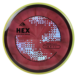 Axiom Discs Project Lab Coat Proton Hex Midrange Disc 5/5/-1/1 Plum/Yellow Red 177 grams