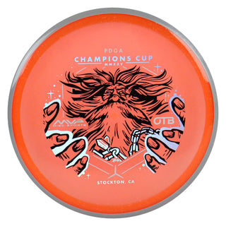 Axiom Disc Golf OTB Open 2025 Champions Cup Particle Glow Proton Hex 5/5/-1/1 Orange/Grey 177 grams