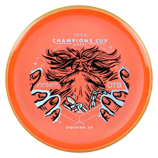 Axiom Disc Golf OTB Open 2025 Champions Cup Particle Glow Proton Hex 5/5/-1/1 Orange/Yellow Orange 177 grams