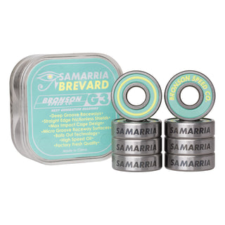 Bronson Speed Co Skateboard Bearings Samarria Brevard Pro G3 Teal/Yellow