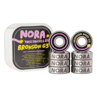 Bronson Speed Co Skateboard Bearings Nora Vasconcellos Pro G3 Black/Purple