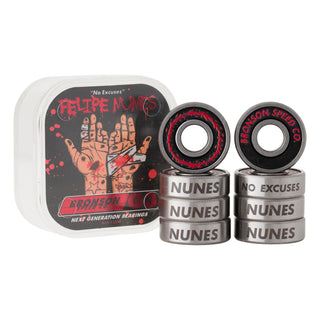 Bronson Speed Co Skateboard Bearings Felipe Nunes Pro G3 Black/Red